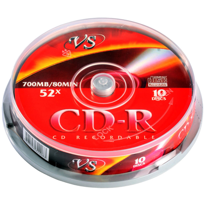 Диск VS CD-R 700Mb, 52x, на шпинделе (10 шт)