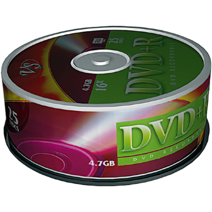 Диск DVD+R 4.7Gb 16x VS, Shrink (25шт)