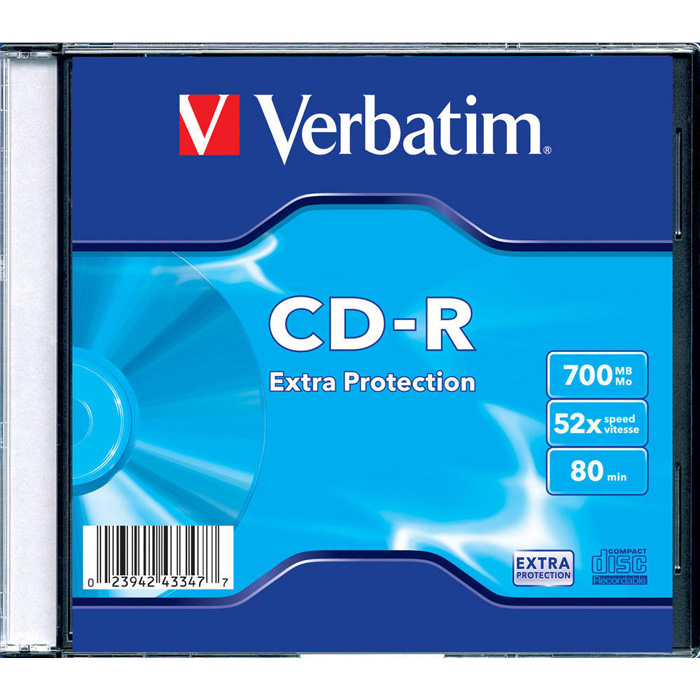 Диск Verbatim CD-R 700Mb, 52x, Slim Case (200 шт)