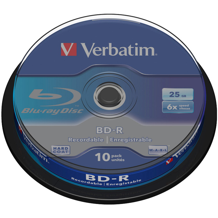 Диск Verbatim Blu-Ray 25Gb 10 шт
