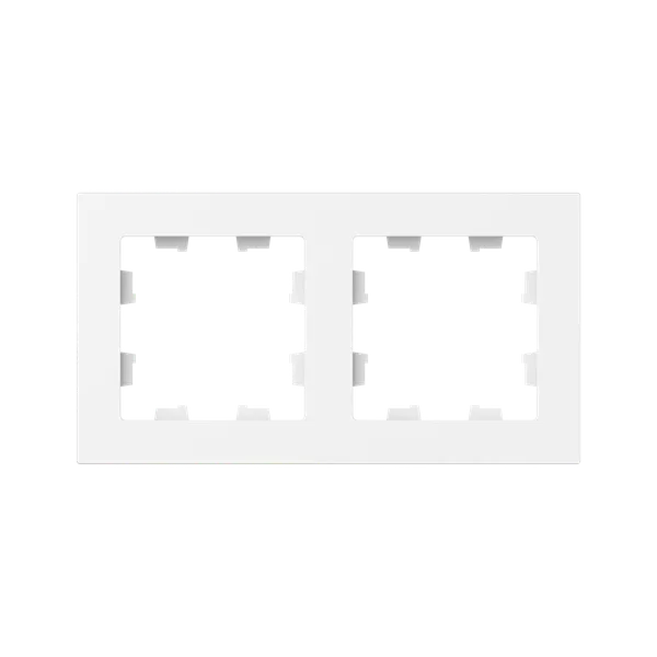 Рамка EKF Эпика UP1-FPW-02, 2-поста, белый