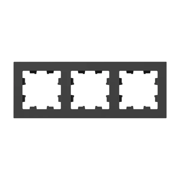 Рамка EKF Эпика UP1-FPB-03, 3-поста, черный