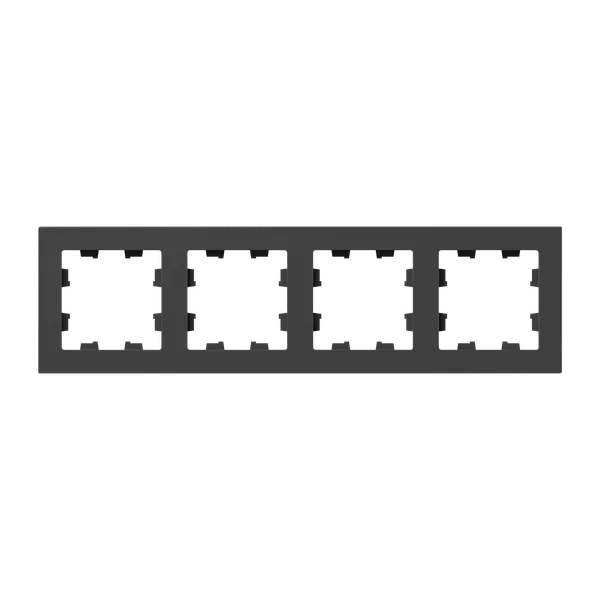 Рамка EKF Эпика UP1-FPB-04, 4-поста, черный