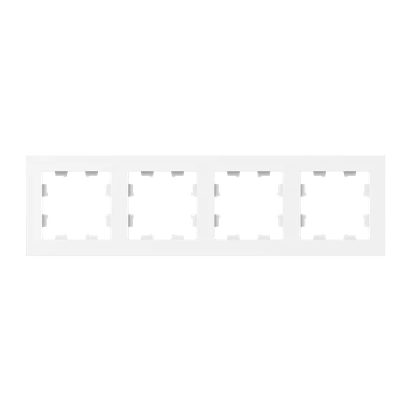 Рамка EKF Эпика UP1-FPW-04, 4-поста, белый