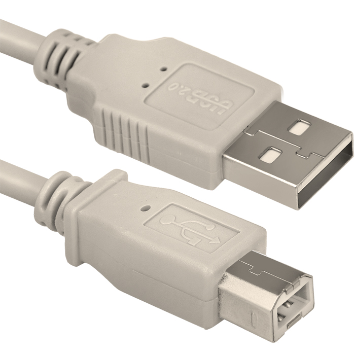 Кабель USB 2.0(Am)-USB 2.0(Bm), 1.8 м, белый
