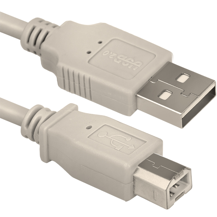 Кабель USB(Am)-USB(Bm), 1.8 м, белый
