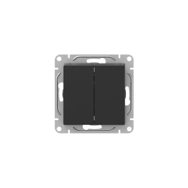 Выключатель проходной EKF Эпика UP1-SWB-21, 2кл., черный