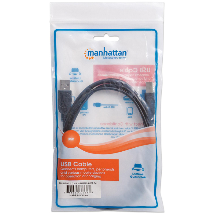 Кабель USB 2.0(Am)-USB 2.0(Bm), 4.5 м, черный
