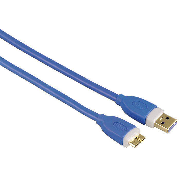 Кабель USB-Micro USB 3.0(Bm), 1.8 м, синий Hama