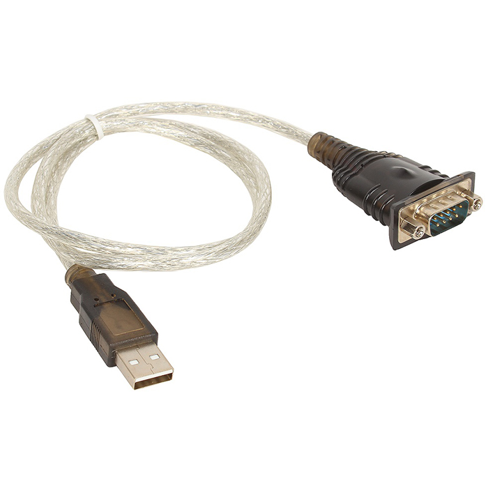 

Кабель-адаптер USB(AM)/COM(DB9M), 0.8m, Orient (USS-111N), Прозрачный