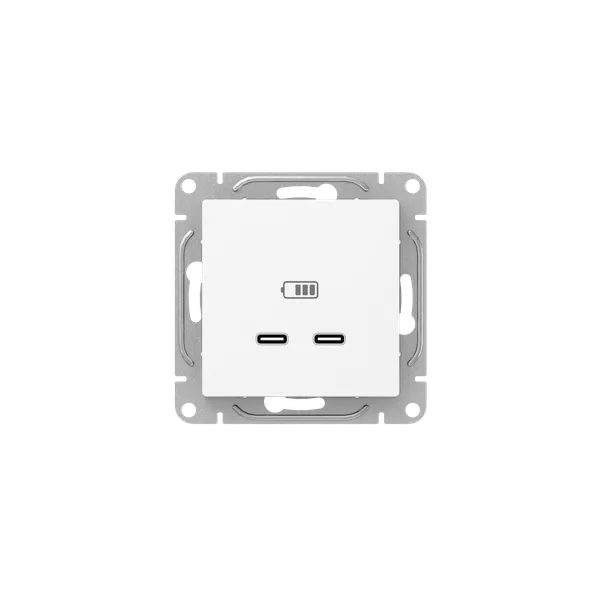 Розетка EKF Эпика UP1-SOW-2USBC (UP1-SOW-2USBC)