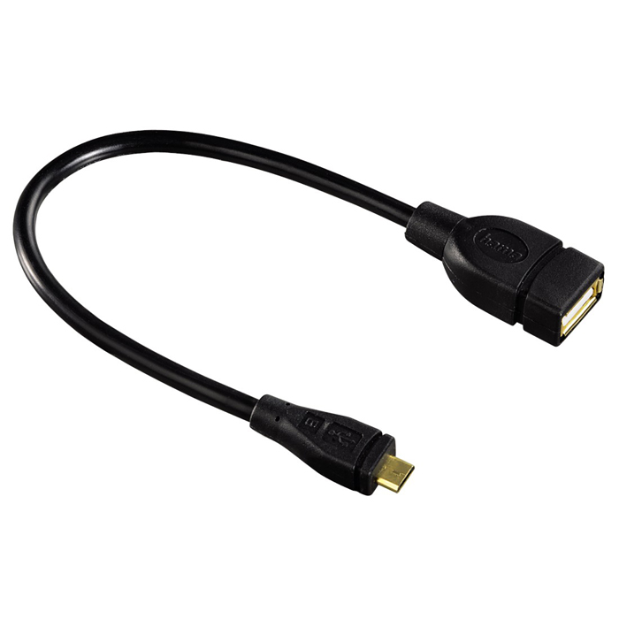 

Кабель Micro USB(Bm)-USB(Af), экранированный, 15 см, черный, Hama (H-78426)