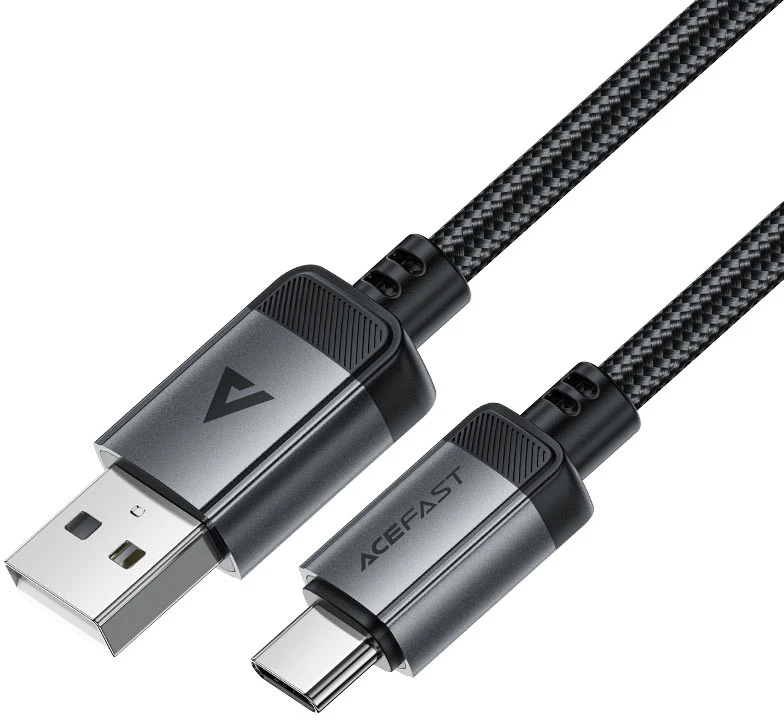 Кабель USB(Am)-USB Type-C(m), 1.2 м, черный, ACEFAST (AF-C20-04-BK)