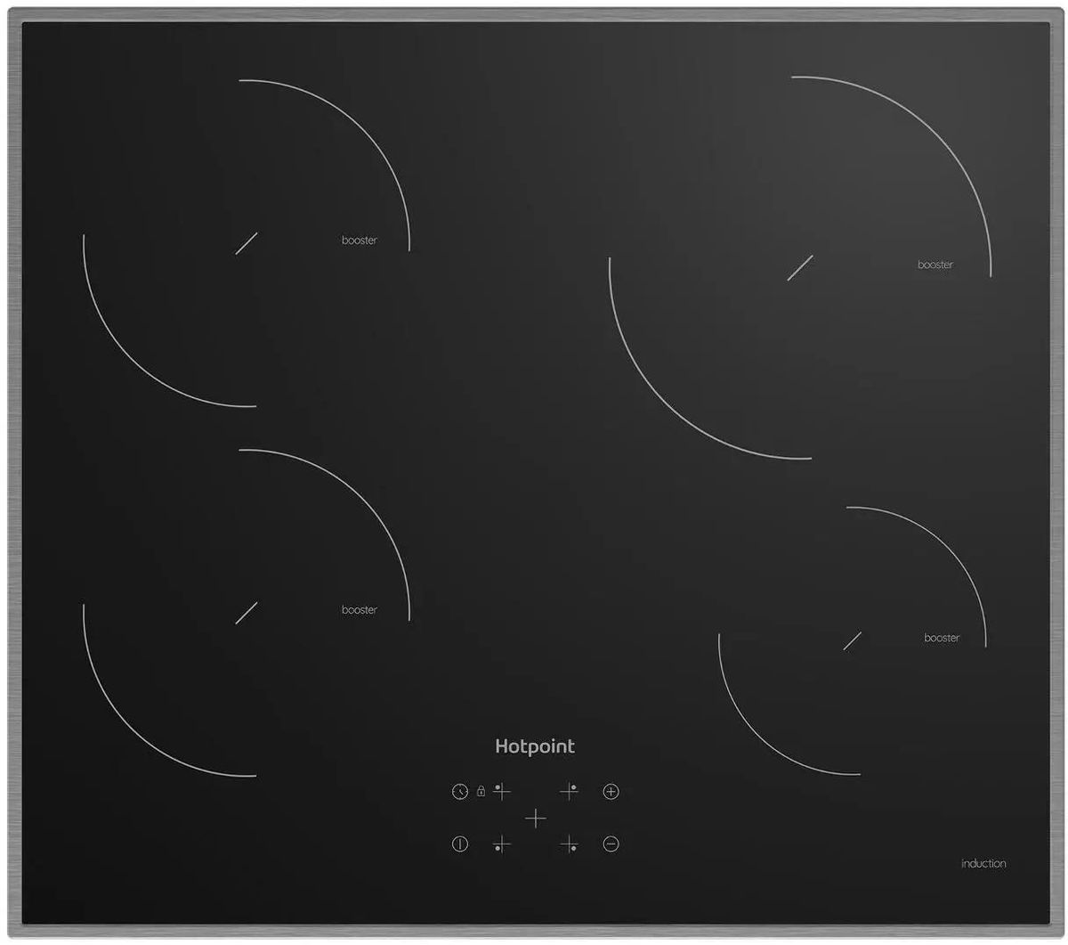 Индукционная варочная панель HOTPOINT HQ 1460S IX 4 конфорки, черный/серебристый