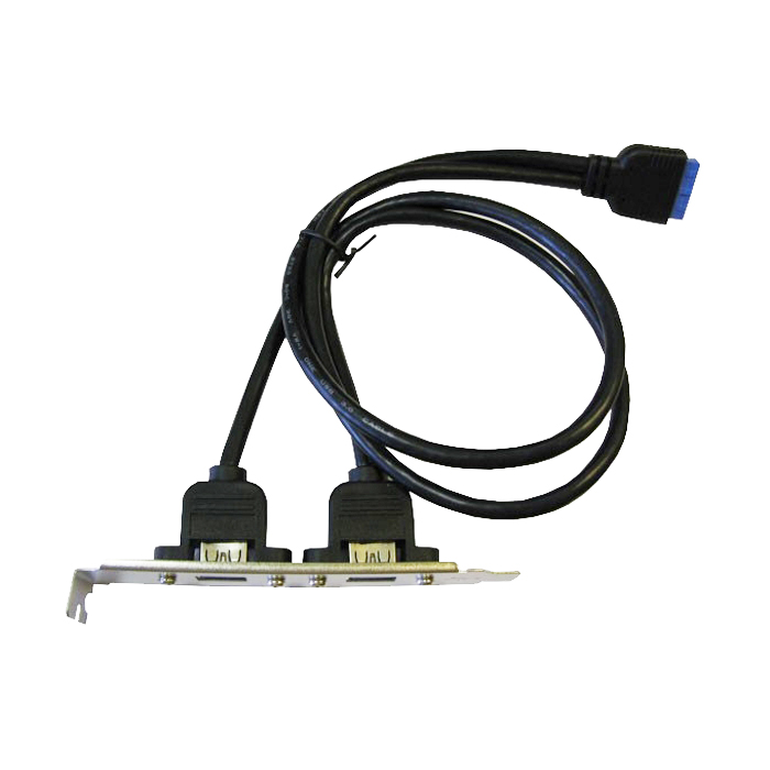 

Планка портов в корпус 2xUSB 3.0 Espada (EBRCT-2PrtUSB3), Черный/серебристый