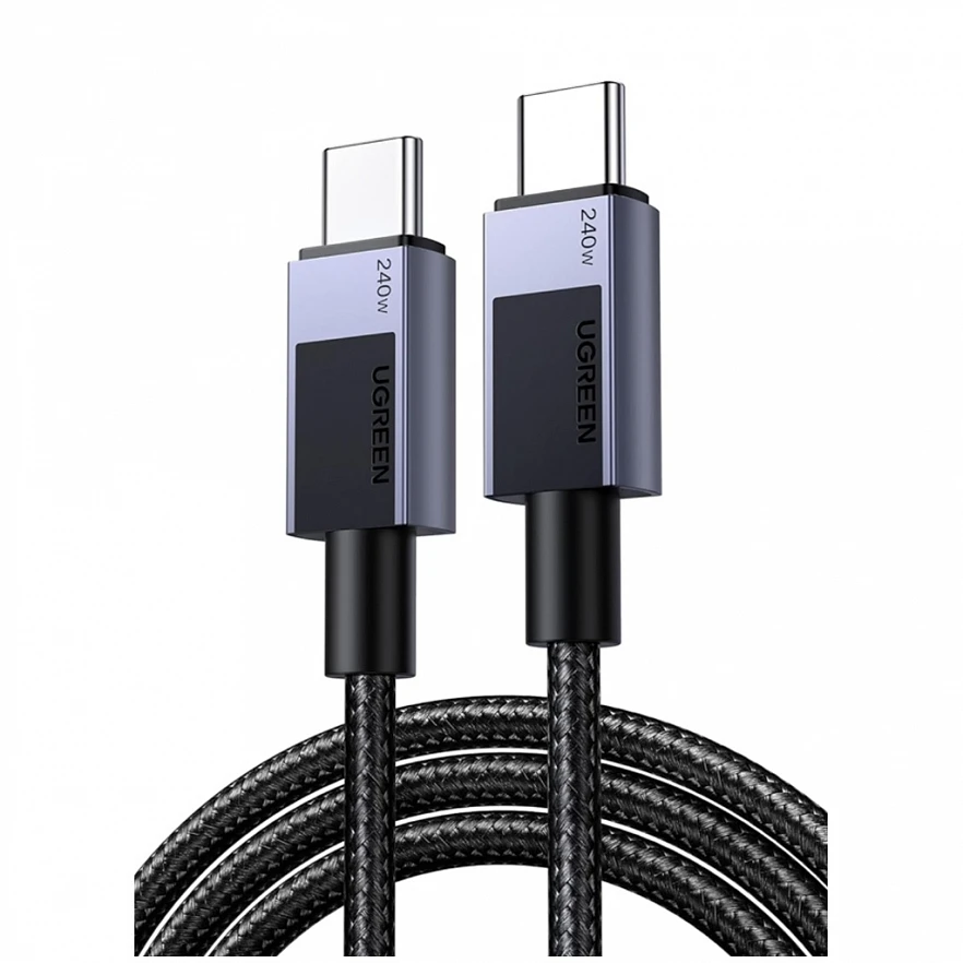 Кабель USB Type-C(m)-USB Type-C(m), 2 м, черный, UGREEN L513 (45068)