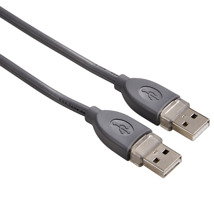 

Кабель USB 2.0 AM-AM Hama, 1.8m (H-39664), Серый