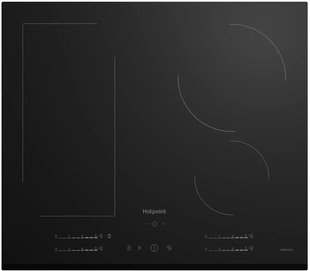 Индукционная варочная панель HOTPOINT HS 1560B BF 4 конфорки, черный