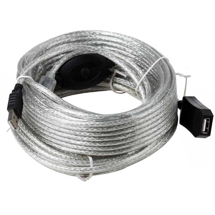 

Кабель-удлинитель USB(Am)-USB(Af), 20 м, прозрачный, AOpen (ACU823-20M)