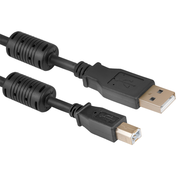 Кабель USB(Am)-USB(Bm), 3 м, черный, Defender Pro