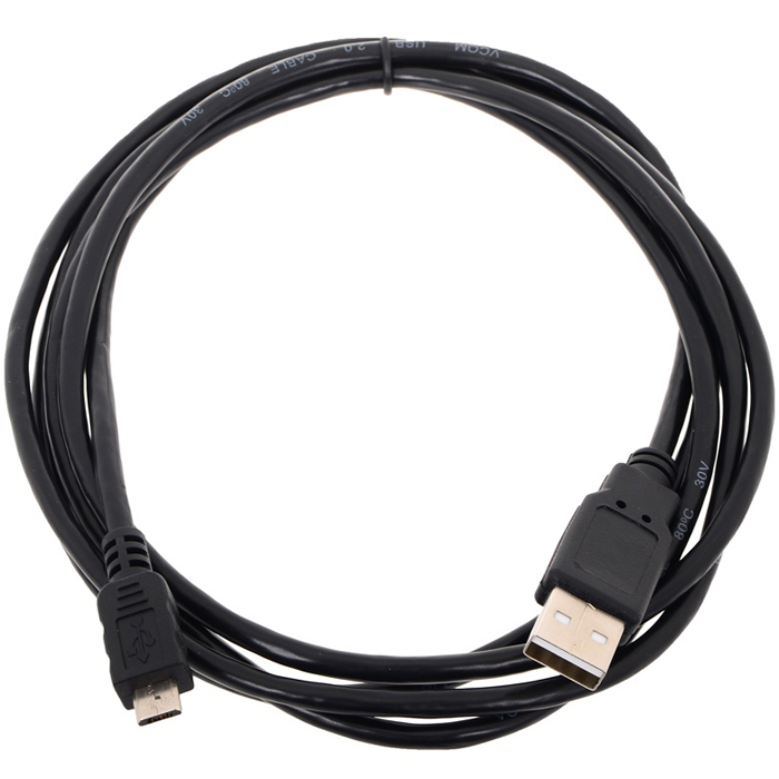 

Кабель USB 2.0 A(m)-microB(m) VCOM, 1.8m (VUS6945-1.8MO), Черный