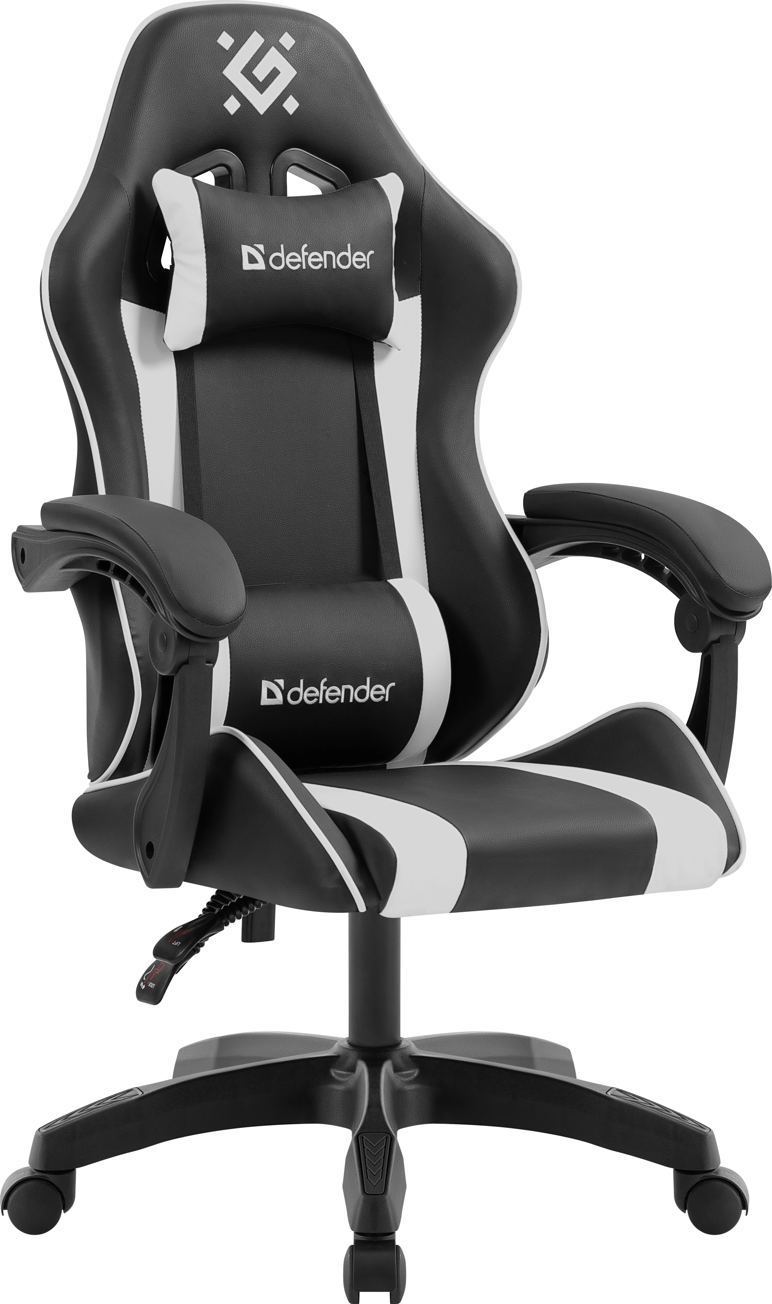 Кресло игровое Defender Legas, черный/белый