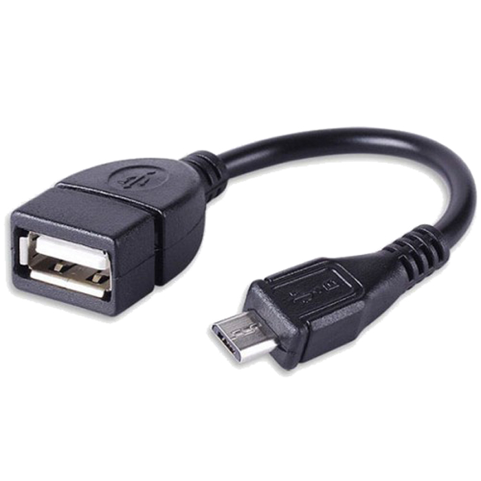 

OTG кабель Glossar USB - micro USB (20 см), Черный