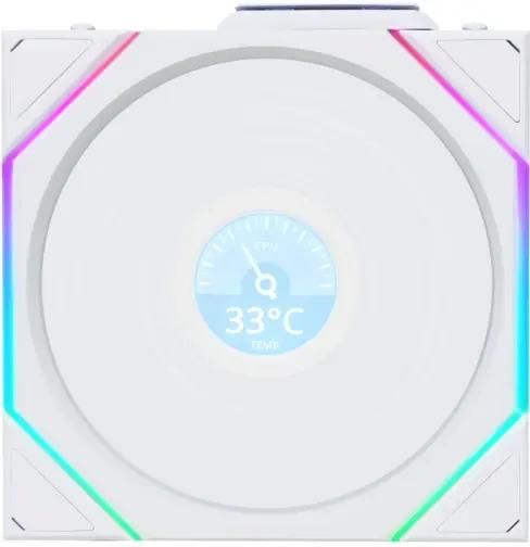 Реверсивный вентилятор Lian Li UNI Fan TL Wireless LCD 120 Reverse, 120 мм, 1шт (G99.12RTLLCD1W1W.R0)