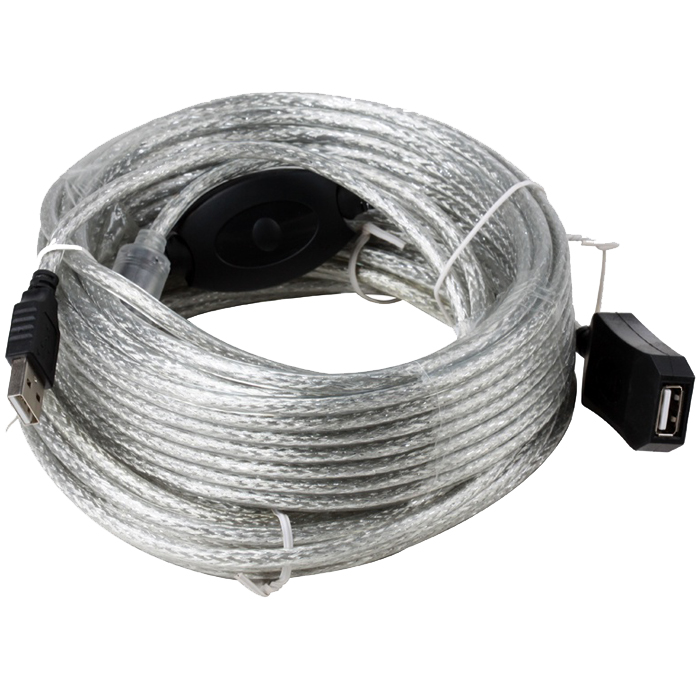 

Кабель-удлинитель USB(Am)-USB(Af), 15 м, прозрачный, AOpen (ACU823-15M)