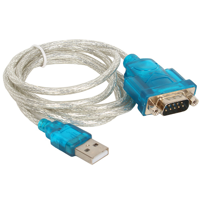 

Кабель-переходник (адаптер) USB(Am)-COM(9m), 1.2 м, прозрачный, ORIENT (WCH CH340)