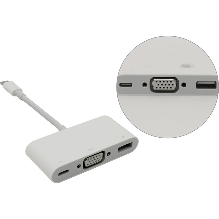 

Переходник Apple USB-C/VGA многопортовый (MJ1L2ZM/A), Белый