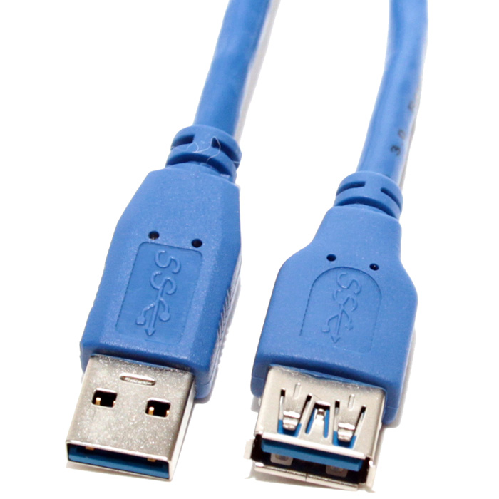 

Кабель-удлинитель USB(Am)-USB(Af), 3 м, синий, 5bites (UC3011-030F)