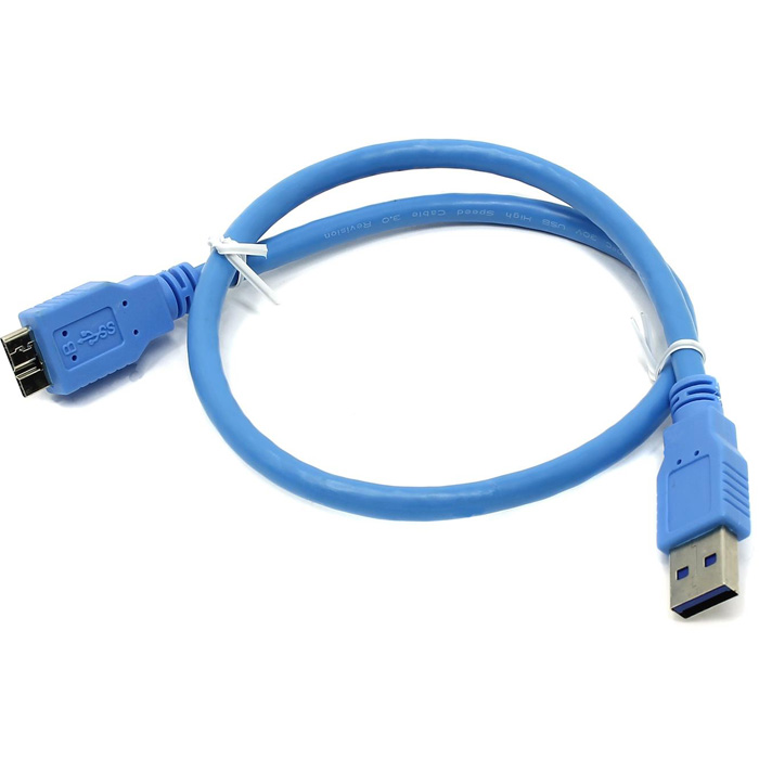 

Кабель 5bites UC3002-005 USB3.0 AM/micro 9P, 0.5м, Синий
