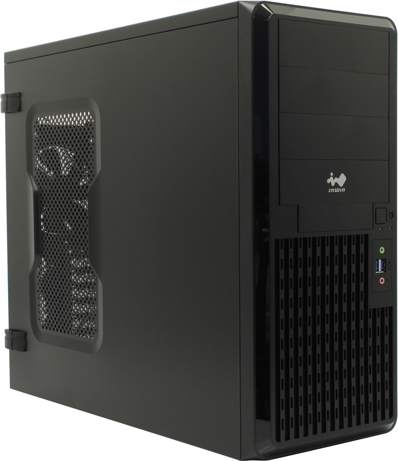 Корпус INWIN PE689U3, Midi-Tower, без БП, черный