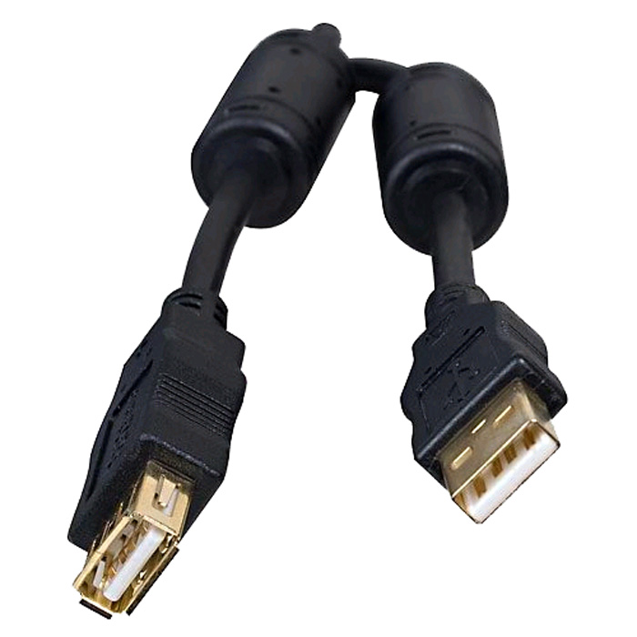 

Кабель-удлинитель USB(Am)-USB(Af), ферритовый фильтр, 3 м, черный, 5bites (UC5011-030A)