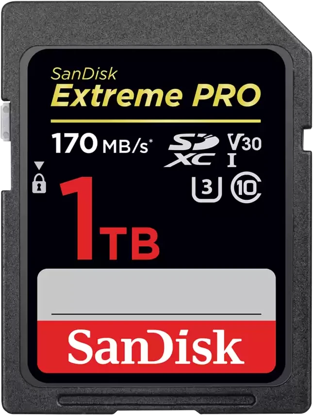 Карта памяти SDXC Sandisk 1Tb Class 10 UHS-I U3 (SDSDXXY-1T00-GN4IN)