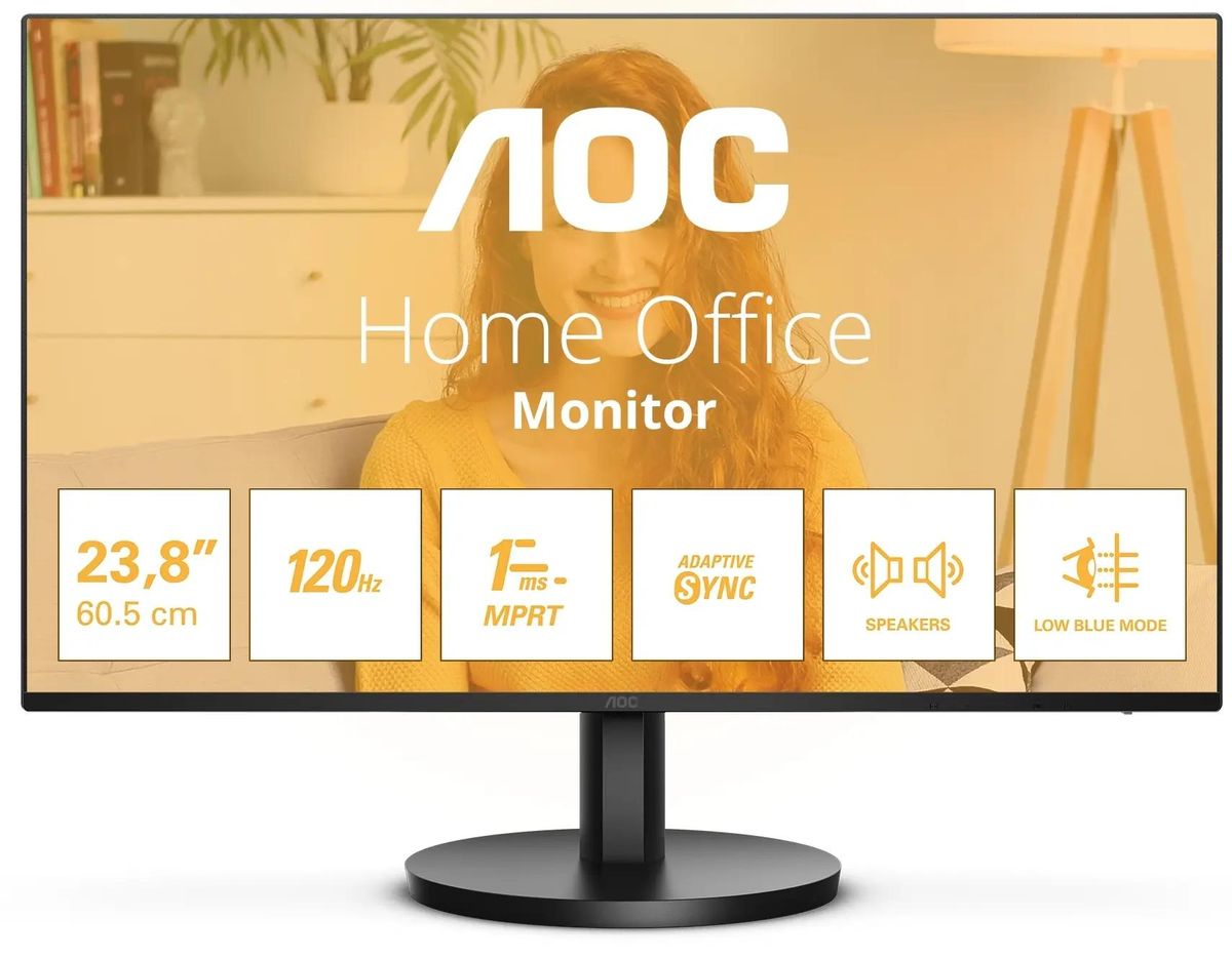 Монитор 23.8" AOC Home Office 24B3QA2 черный