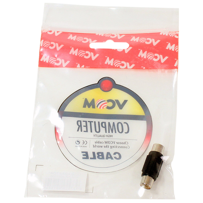 

Переходник VCOM RCA(F)-RCA(F), черный (VAD7849)