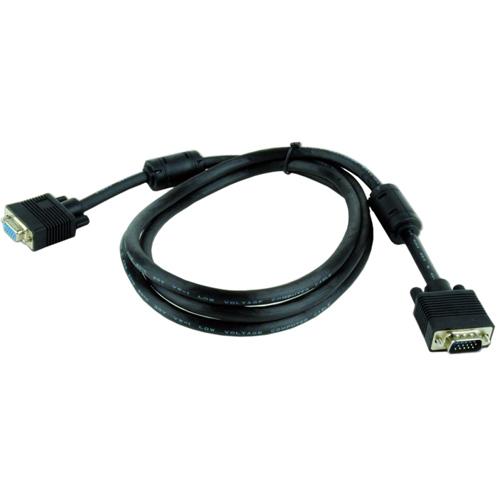 

Кабель-удлинитель VGA(15F)-VGA(15F), ферритовый фильтр, 1.8 м, черный Premium (CC-PPVGAX-6)
