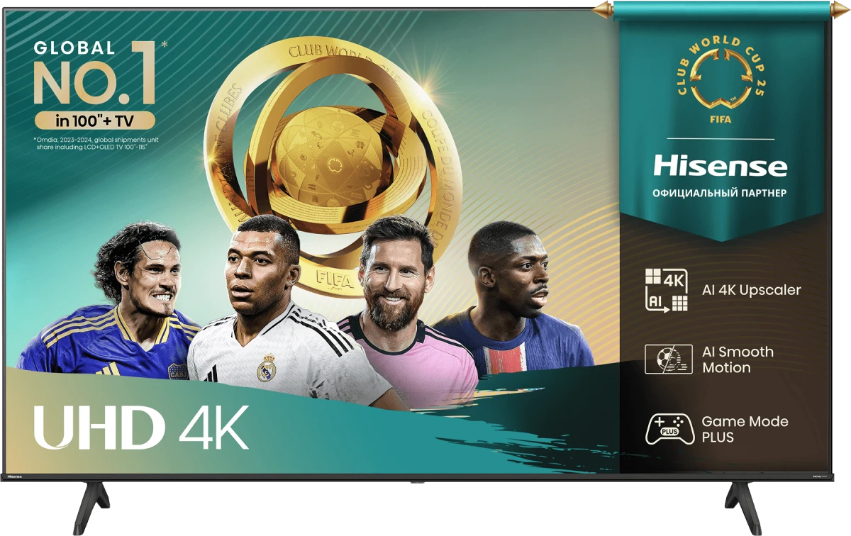 Телевизор 55" Hisense 55A6Q, 3840x2160, черный