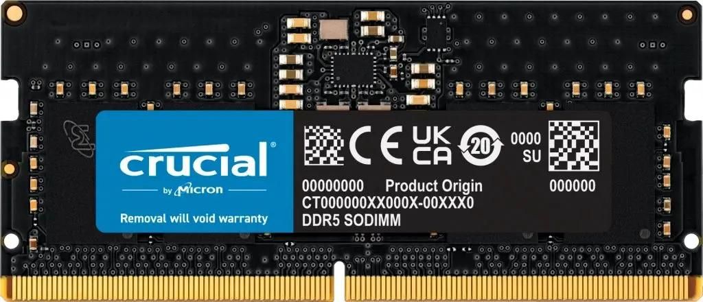 Память DDR5 SODIMM 8Gb, 5600MHz Crucial (CT8G56C46S5)
