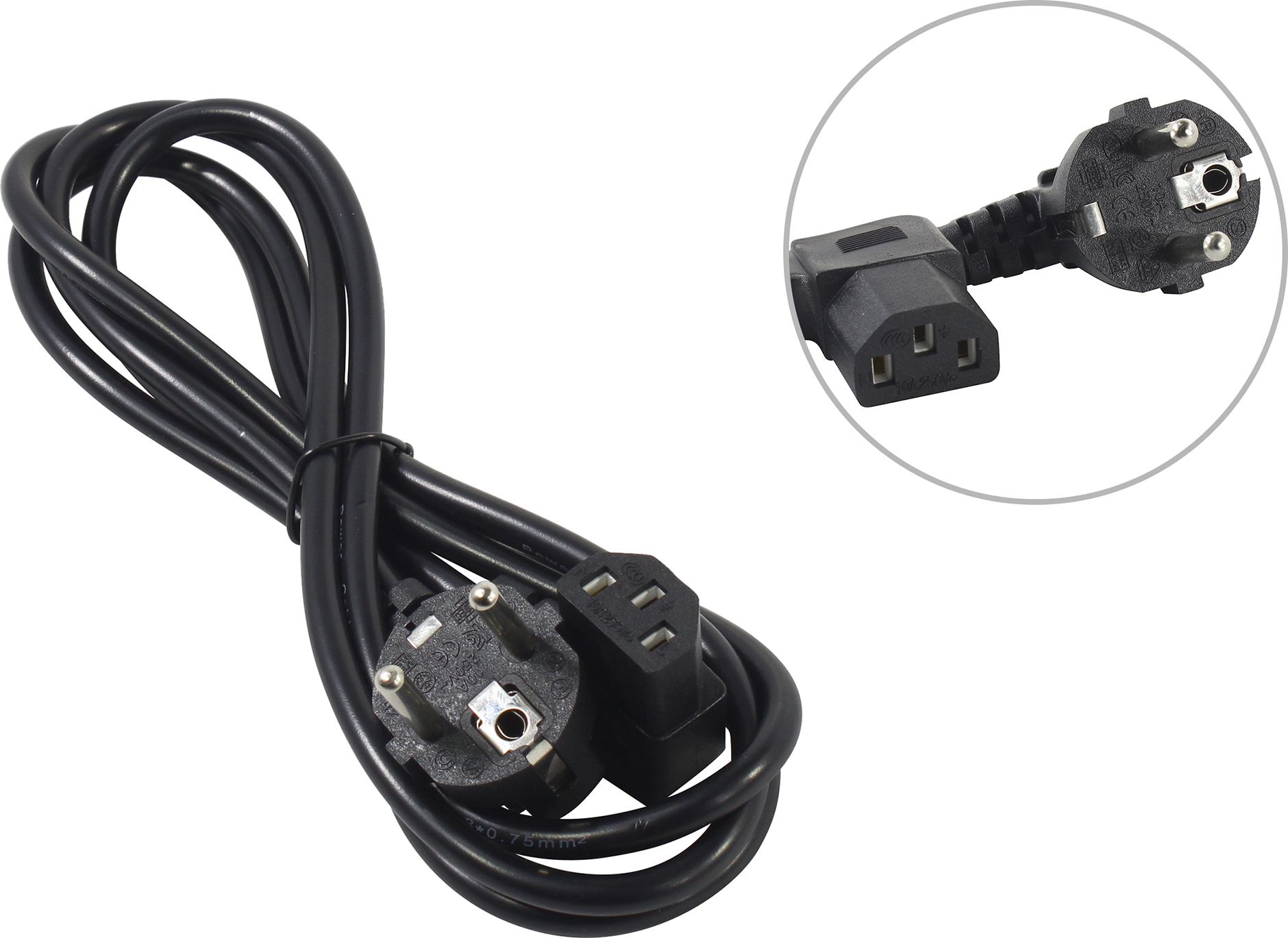 Кабель питания GoPower IEC-320-C13-Schuko (Euro)(M), 1.8 м