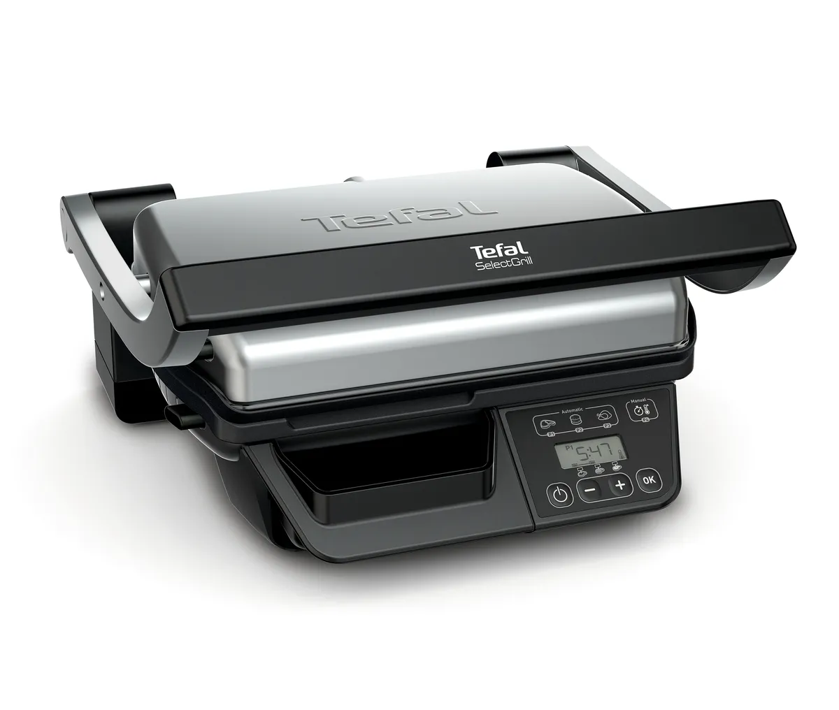 Гриль Tefal GC740B30 2 кВт, серебристый/черный