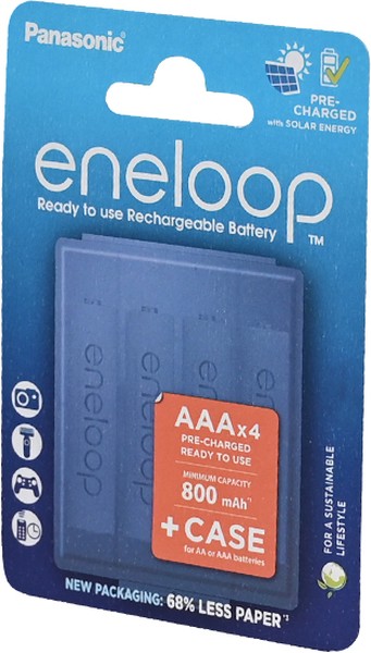 Аккумулятор Panasonic eneloop, AAA, 800 мА·ч, 4 шт
