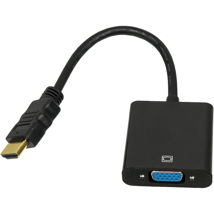 

Адаптер HDMI(M)/VGA(F) 0.1m, Hama (H-54569/00054569), Черный