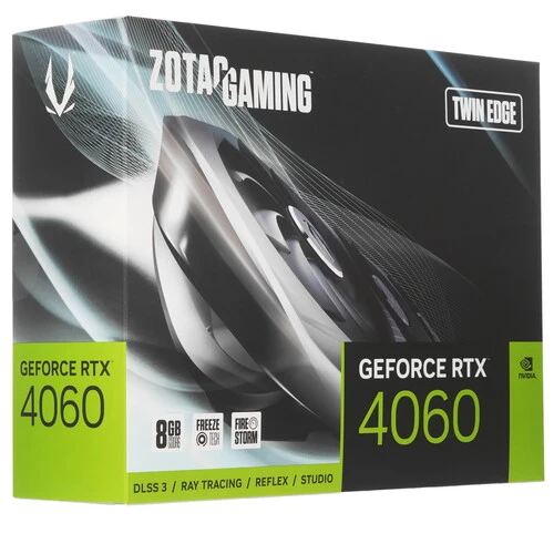 Видеокарта ZOTAC NVIDIA GeForce RTX 4060 Twin Edge, 8Gb GDDR6