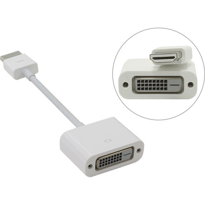 

Кабель-переходник HDMI-DVI Apple, Белый (MJVU2ZM/A)