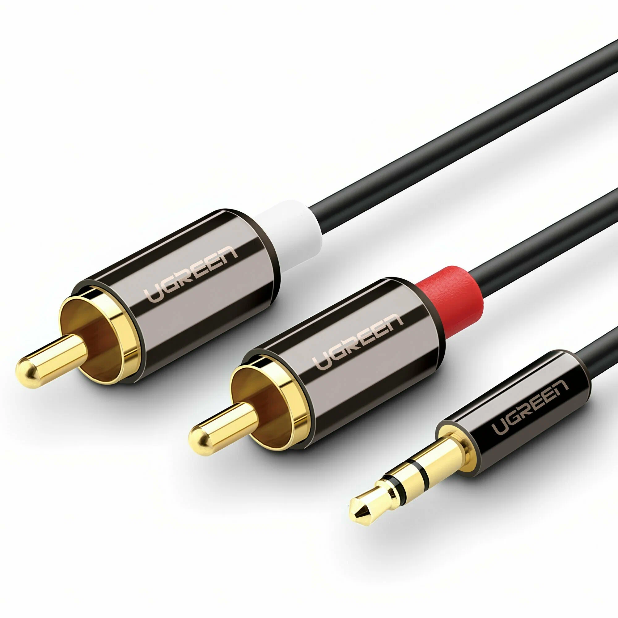 Кабель Jack 3.5mm(M) 2xRCA(M), 1 м, UGREEN AV116
