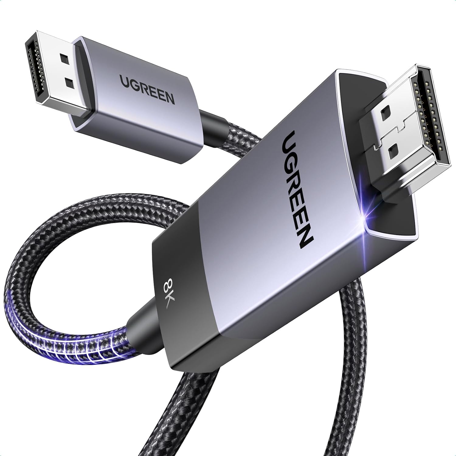 Кабель DisplayPort(19M)-HDMI(19M) 1.4V, 2 м, UGREEN DP115 (80397)