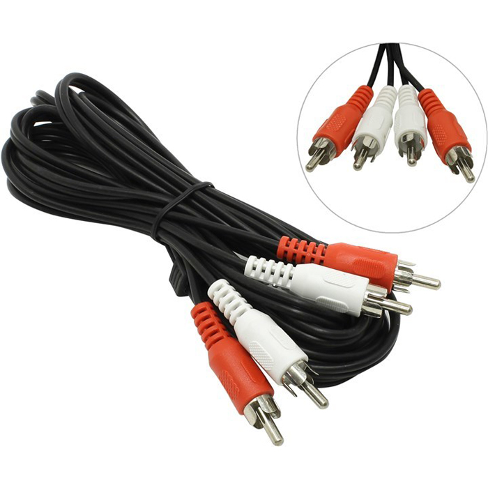 

Кабель соединительный BaseLevel 2xRCA-2xRCA(M), 5м, черный (BL-2RCA/2RCA-5.0)